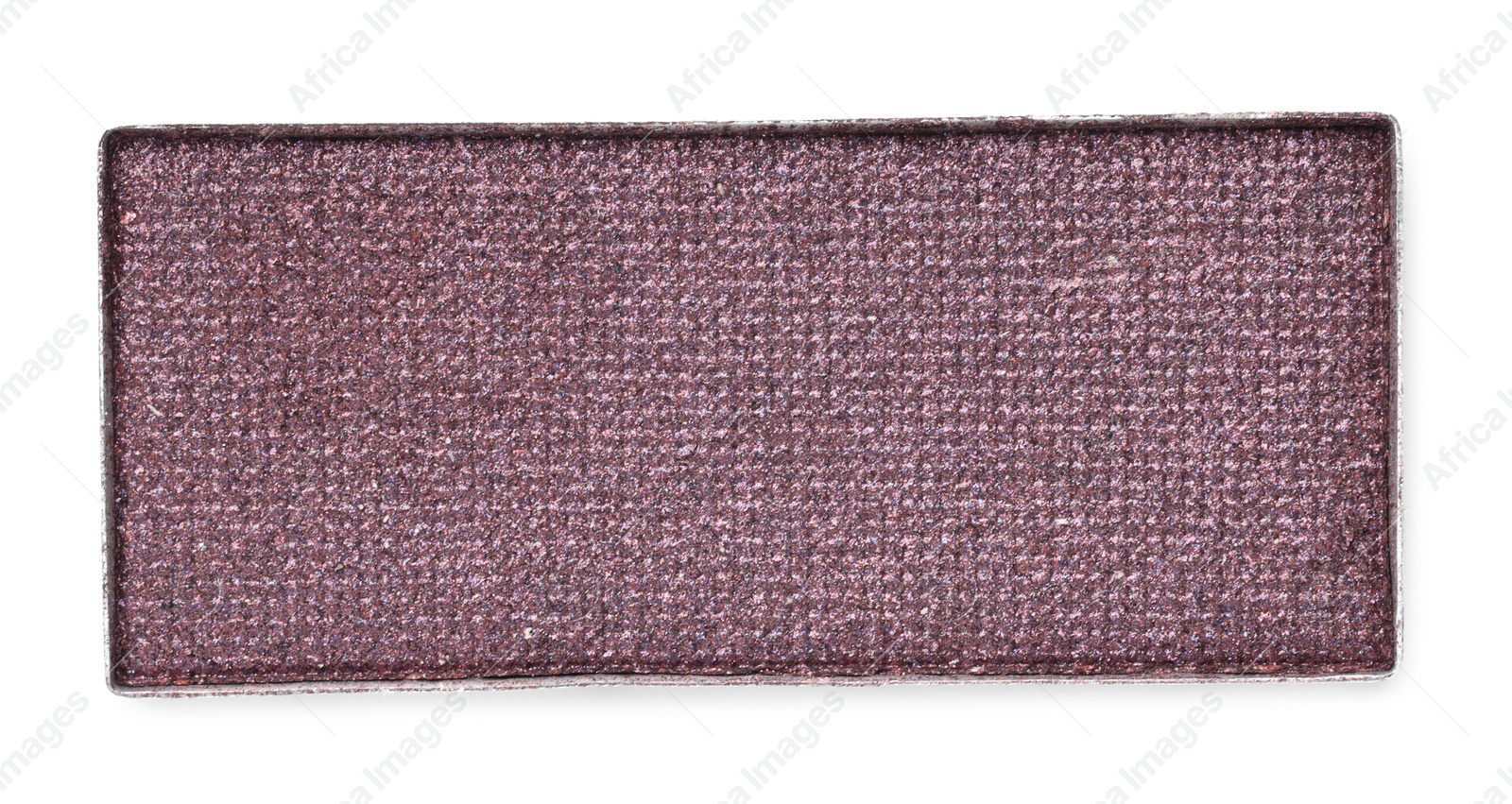 Beautiful eyeshadow refill pan isolated on white, top view Photo of Beautiful eyeshadow refill pan isolated on white, top view