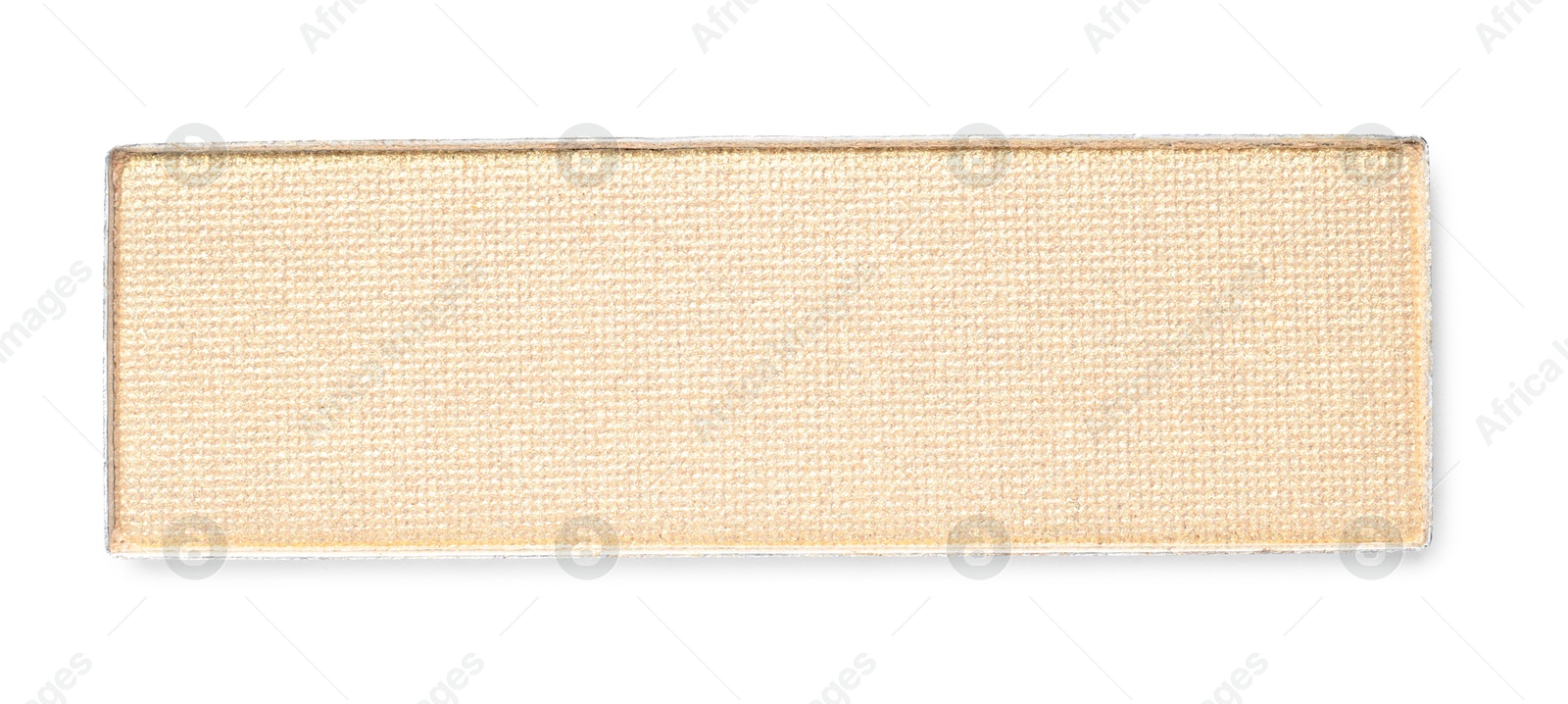 Beautiful eyeshadow refill pan isolated on white, top view Photo of Beautiful eyeshadow refill pan isolated on white, top view
