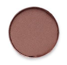 Photo of Beautiful eyeshadow refill pan isolated on white, top view