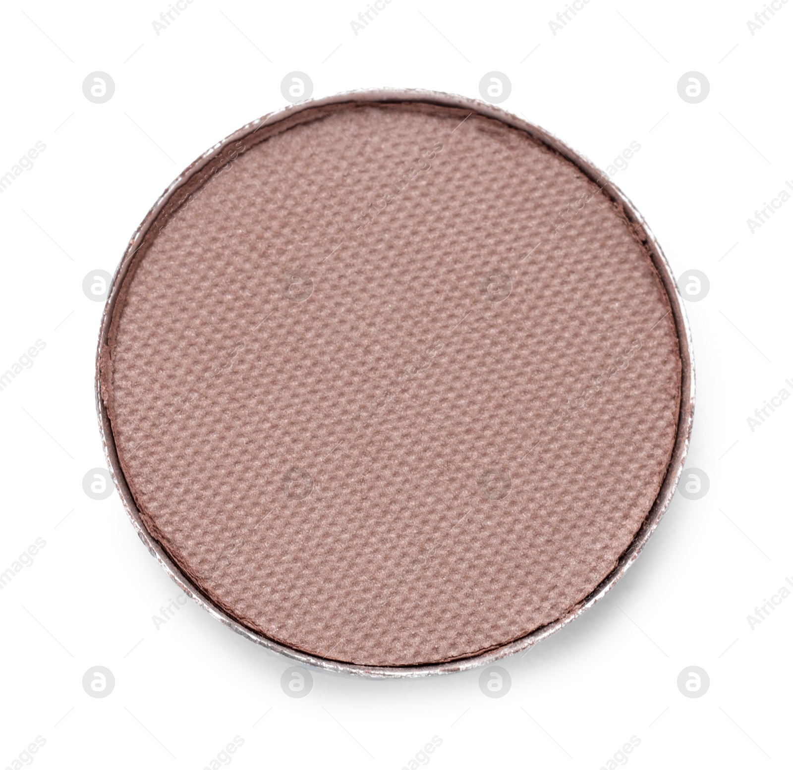Photo of Beautiful eyeshadow refill pan isolated on white, top view