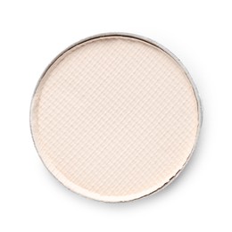 Photo of Beautiful eyeshadow refill pan isolated on white, top view