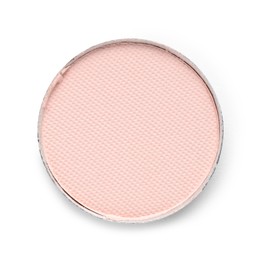 Photo of Beautiful eyeshadow refill pan isolated on white, top view