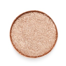 Photo of Beautiful eyeshadow refill pan isolated on white, top view