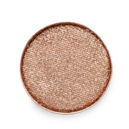 Photo of Beautiful eyeshadow refill pan isolated on white, top view