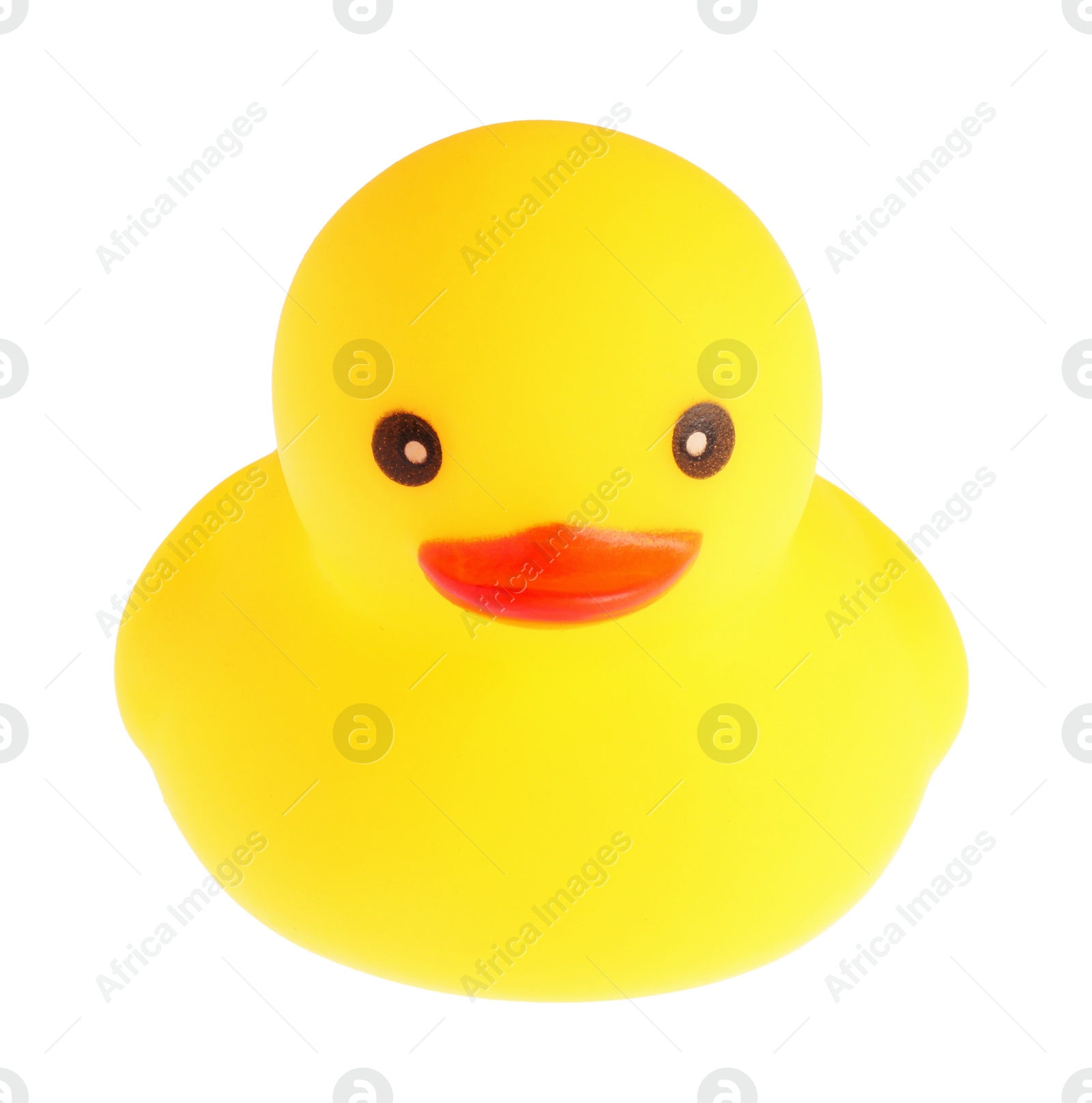 One cute rubber duck isolated on white Photo of One cute rubber duck isolated on white