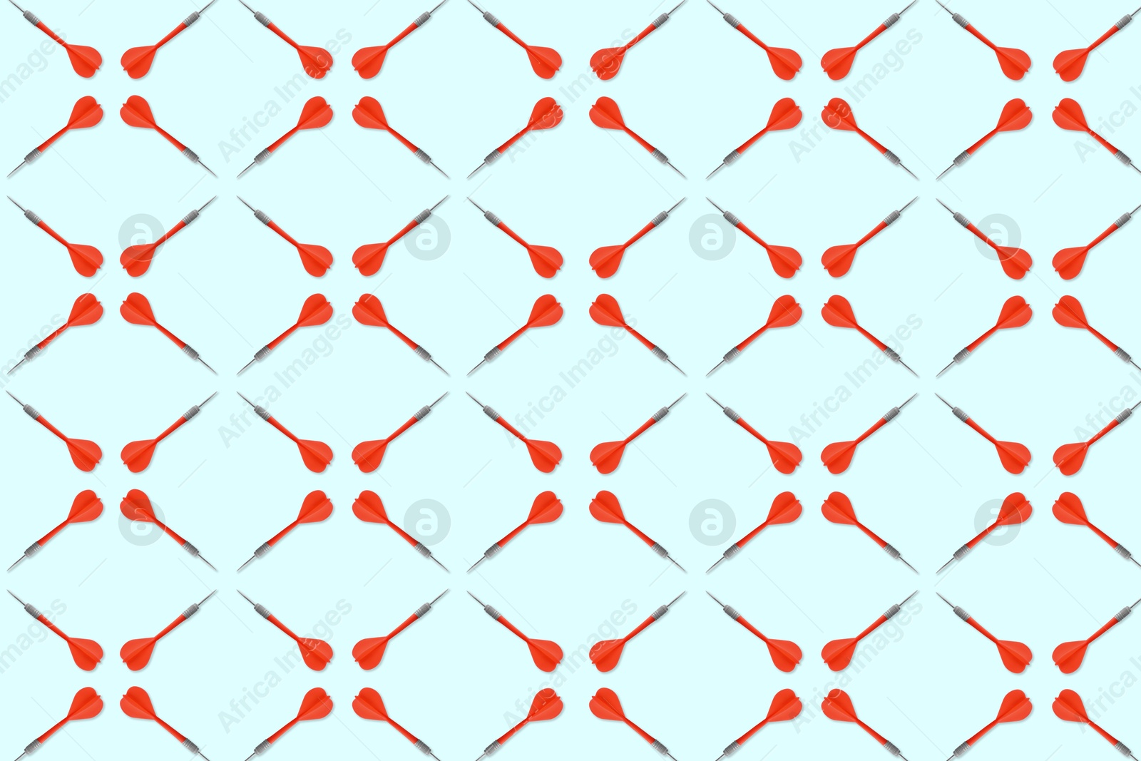 Image of Pattern of darts on light blue background