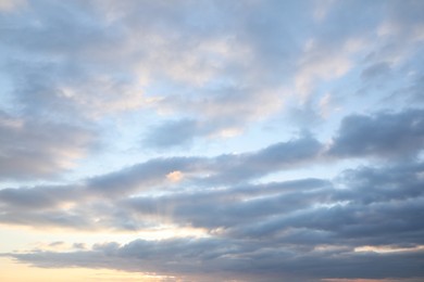Photo of Picturesque view of sky with clouds at sunset