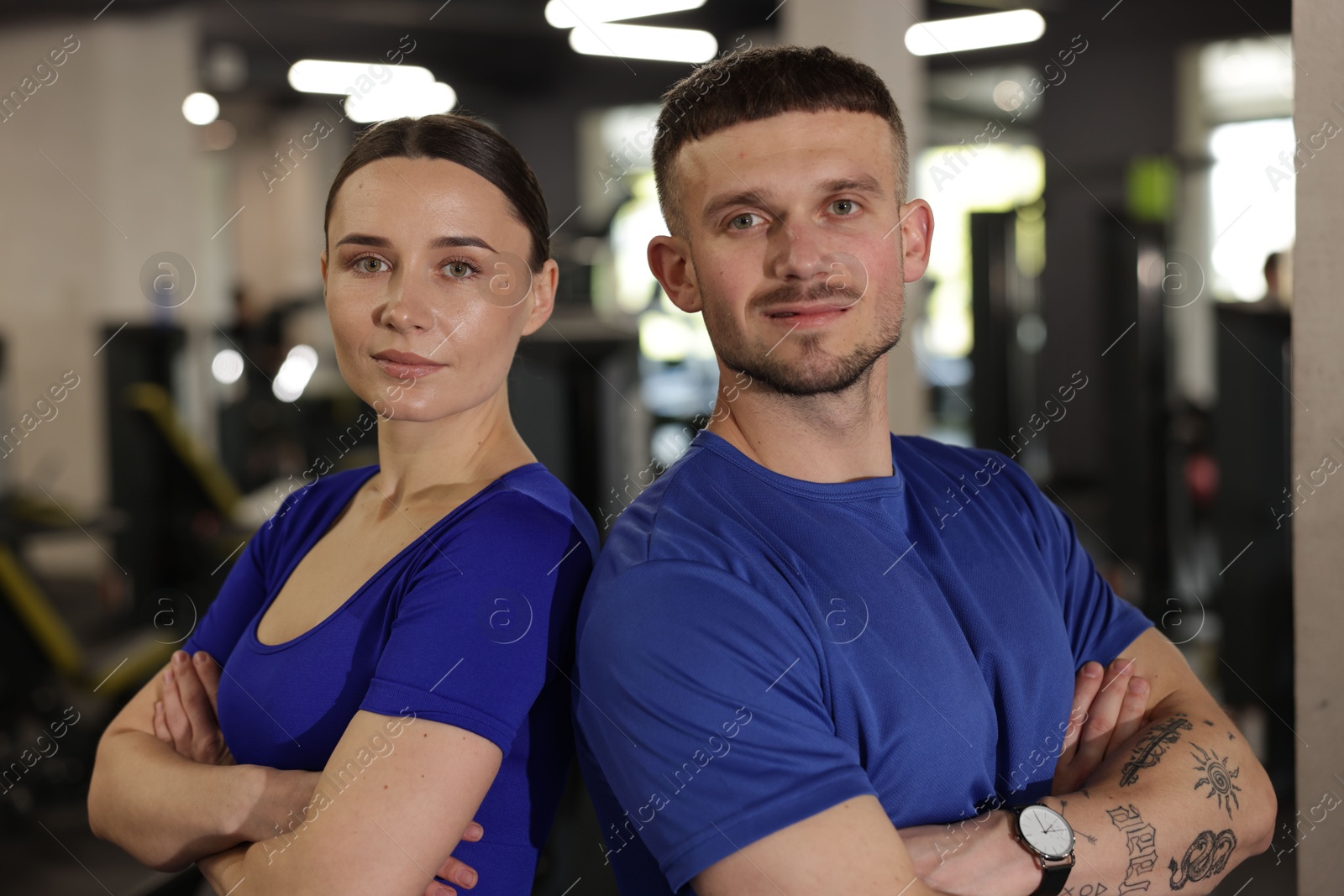 Portrait of professional personal trainers in gym Photo of Portrait of professional personal trainers in gym