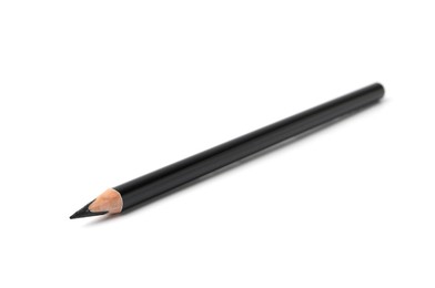 Photo of One black eyebrow pencil isolated on white
