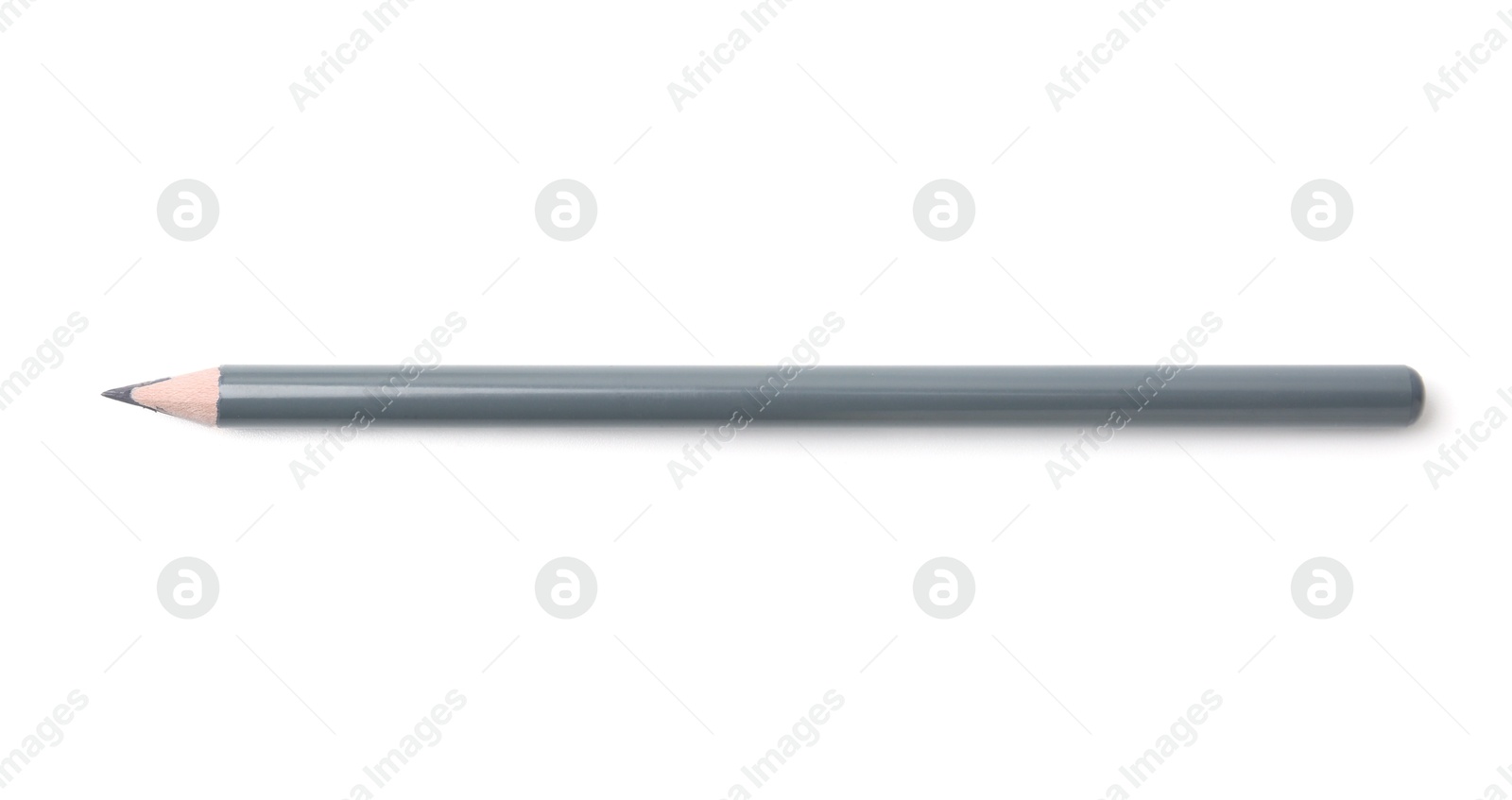 Grey eyebrow pencil isolated on white, top view Photo of Grey eyebrow pencil isolated on white, top view