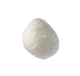 Photo of One mozzarella cheese ball isolated on white