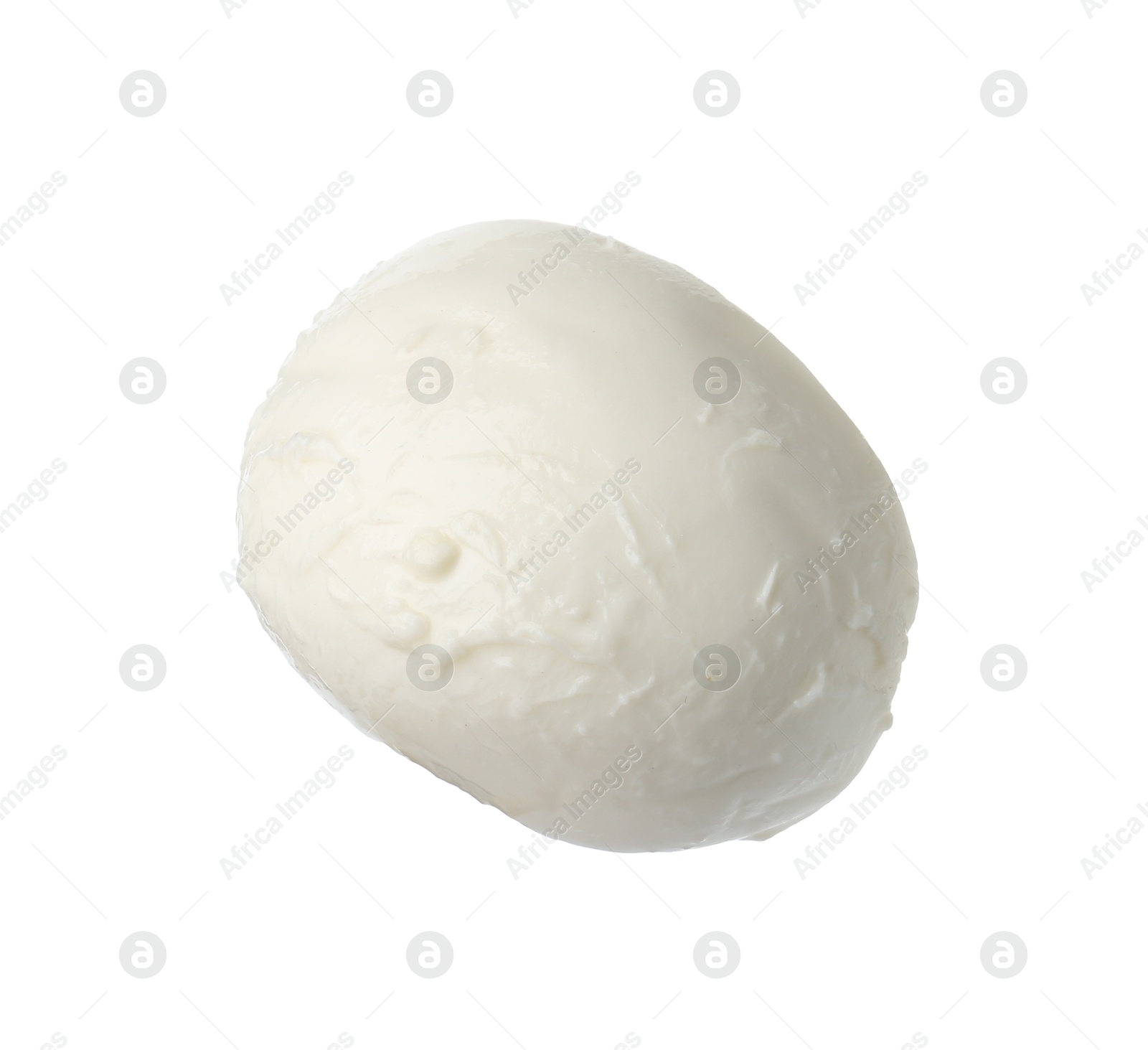 One mozzarella cheese ball isolated on white Photo of One mozzarella cheese ball isolated on white
