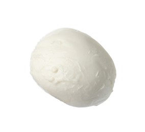 Photo of One mozzarella cheese ball isolated on white