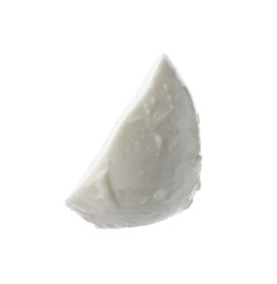 Photo of Slice of mozzarella cheese isolated on white