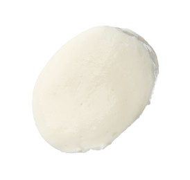Photo of Slice of mozzarella cheese isolated on white