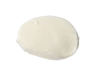 Photo of Slice of mozzarella cheese isolated on white
