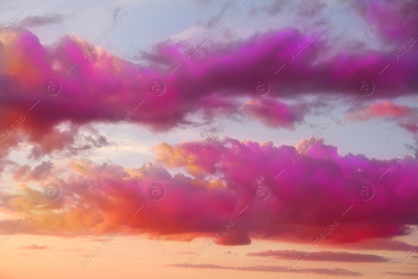 Fluffy color clouds floating in beautiful sky Image of Fluffy color clouds floating in beautiful sky