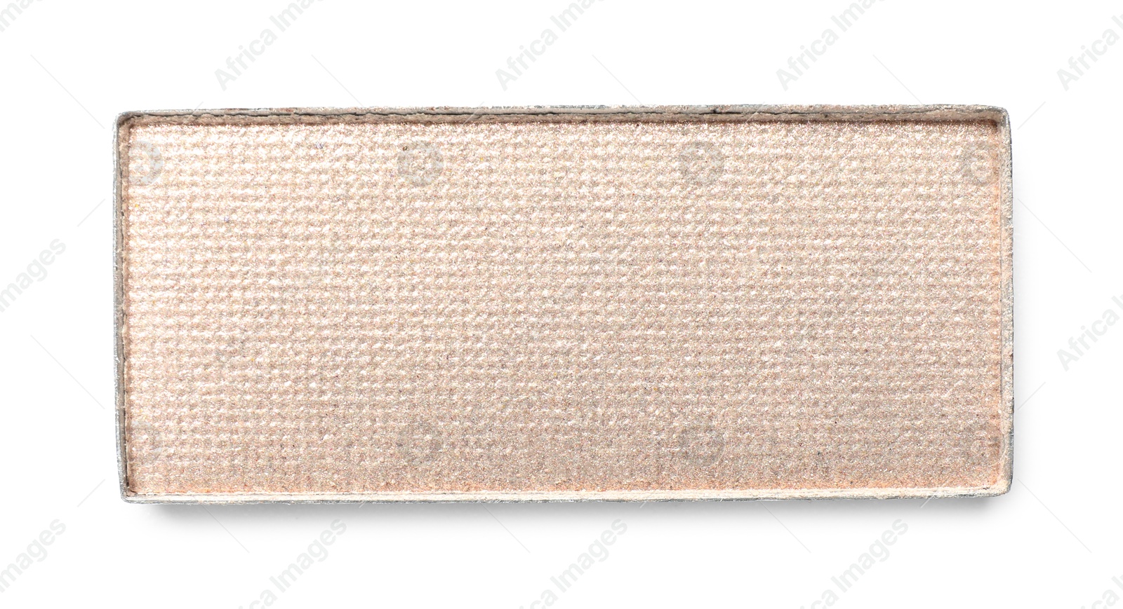 Beautiful eye shadow refill pan isolated on white, top view Photo of Beautiful eye shadow refill pan isolated on white, top view