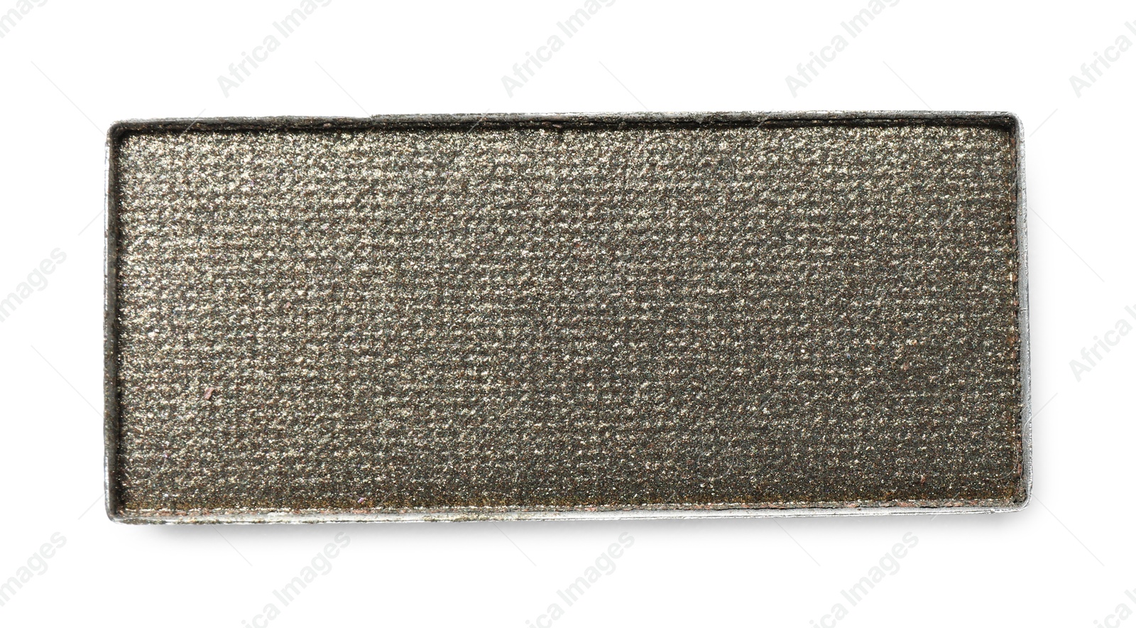 Beautiful eye shadow refill pan isolated on white, top view Photo of Beautiful eye shadow refill pan isolated on white, top view
