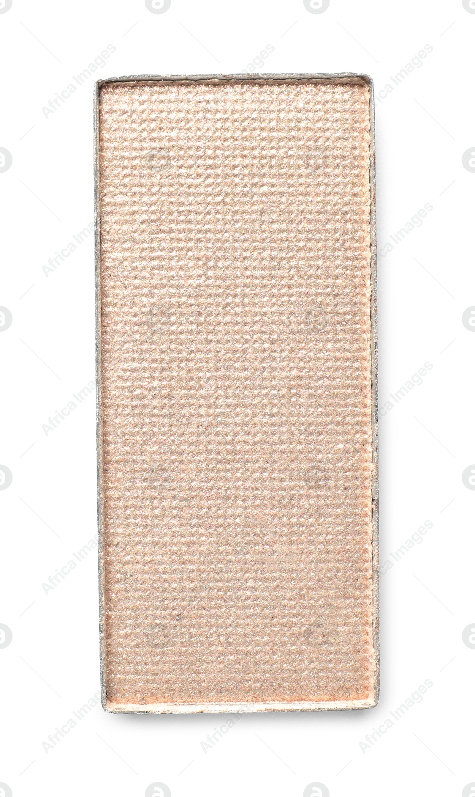 Beautiful eye shadow refill pan isolated on white, top view Photo of Beautiful eye shadow refill pan isolated on white, top view