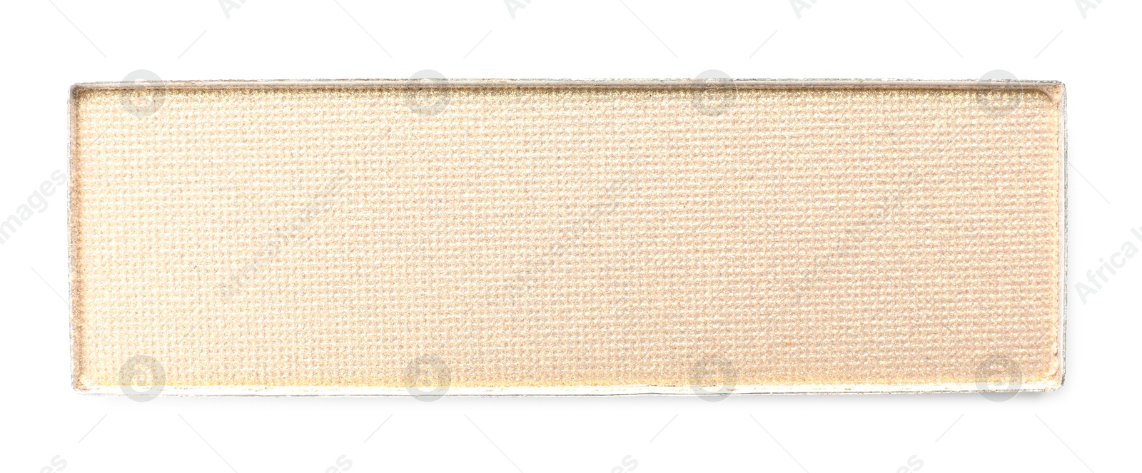 Beautiful eye shadow refill pan isolated on white, top view Photo of Beautiful eye shadow refill pan isolated on white, top view