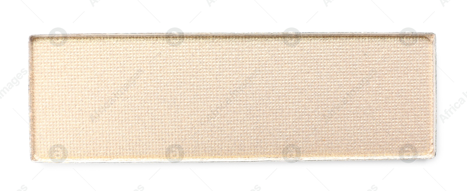 Beautiful eye shadow refill pan isolated on white, top view Photo of Beautiful eye shadow refill pan isolated on white, top view