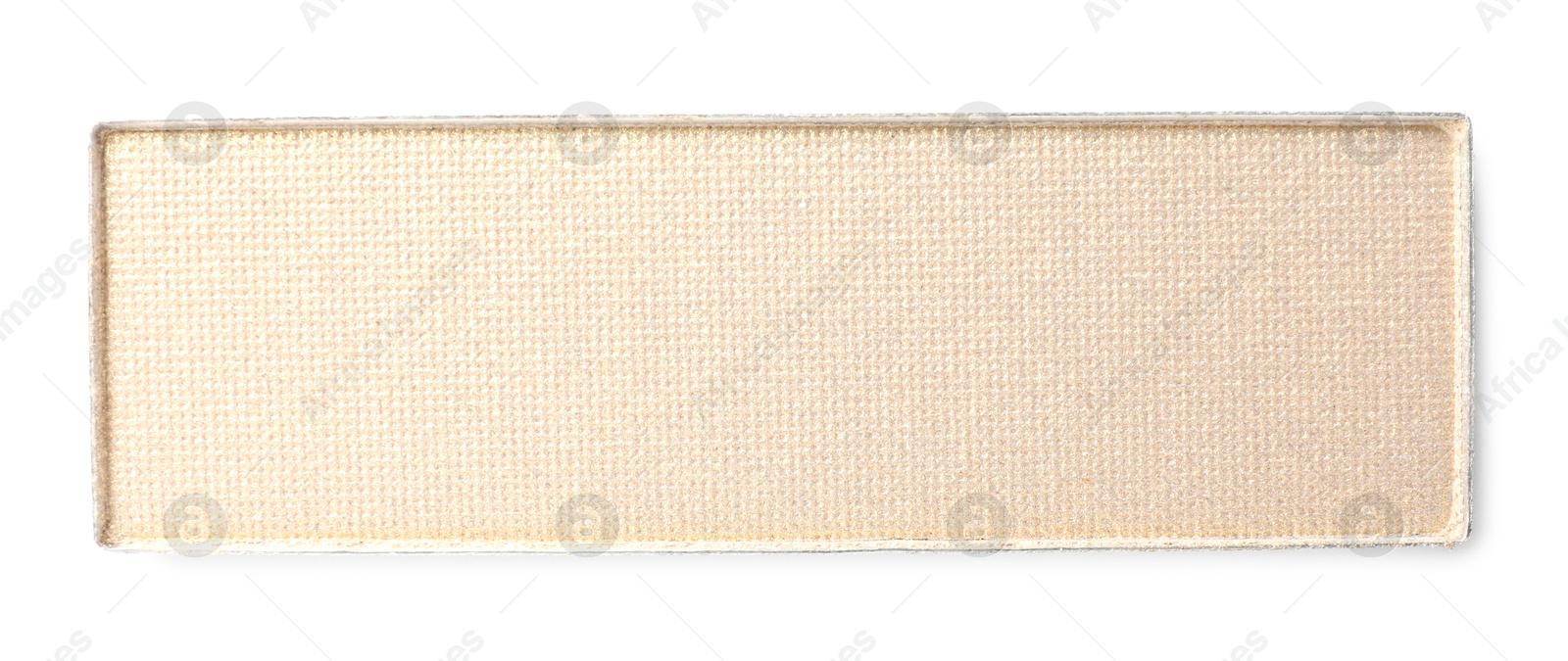 Beautiful eye shadow refill pan isolated on white, top view Photo of Beautiful eye shadow refill pan isolated on white, top view