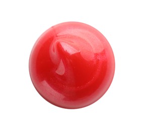 Photo of Sample of lipstick isolated on white, top view
