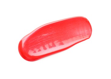 Photo of Sample of lipstick isolated on white, top view