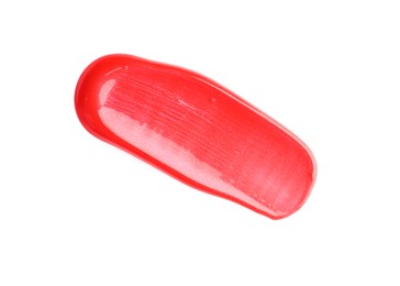 Photo of Sample of lipstick isolated on white, top view
