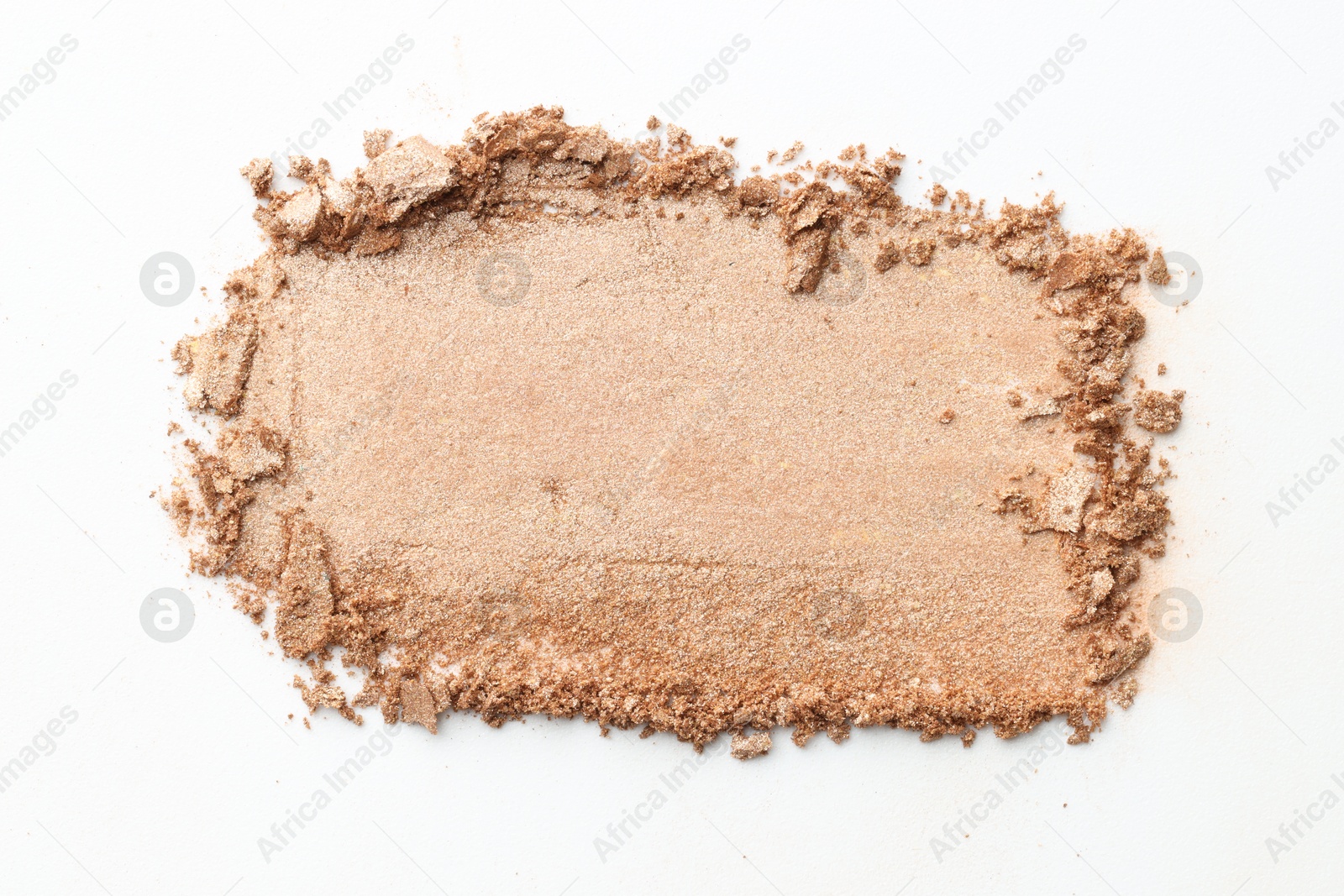Sample of beautiful eyeshadow on white background, top view Photo of Sample of beautiful eyeshadow on white background, top view
