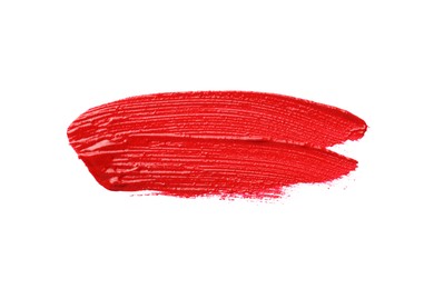 Photo of Sample of lipstick isolated on white, top view