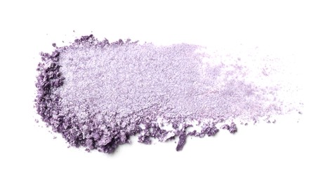 Photo of Sample of beautiful eyeshadow isolated on white