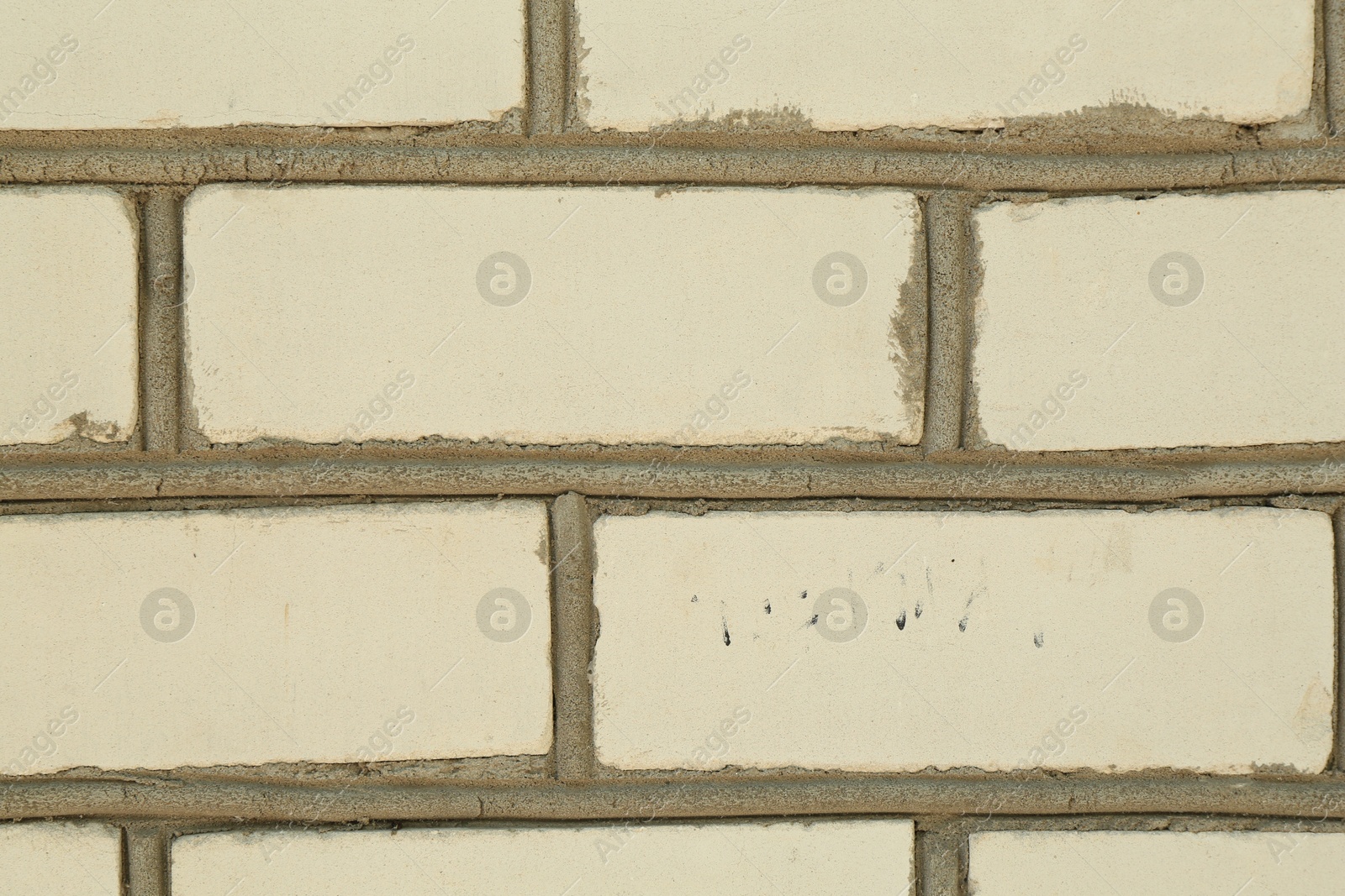 Light brick wall as background, closeup view Photo of Light brick wall as background, closeup view