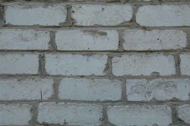 Photo of Old brick wall as background, closeup view
