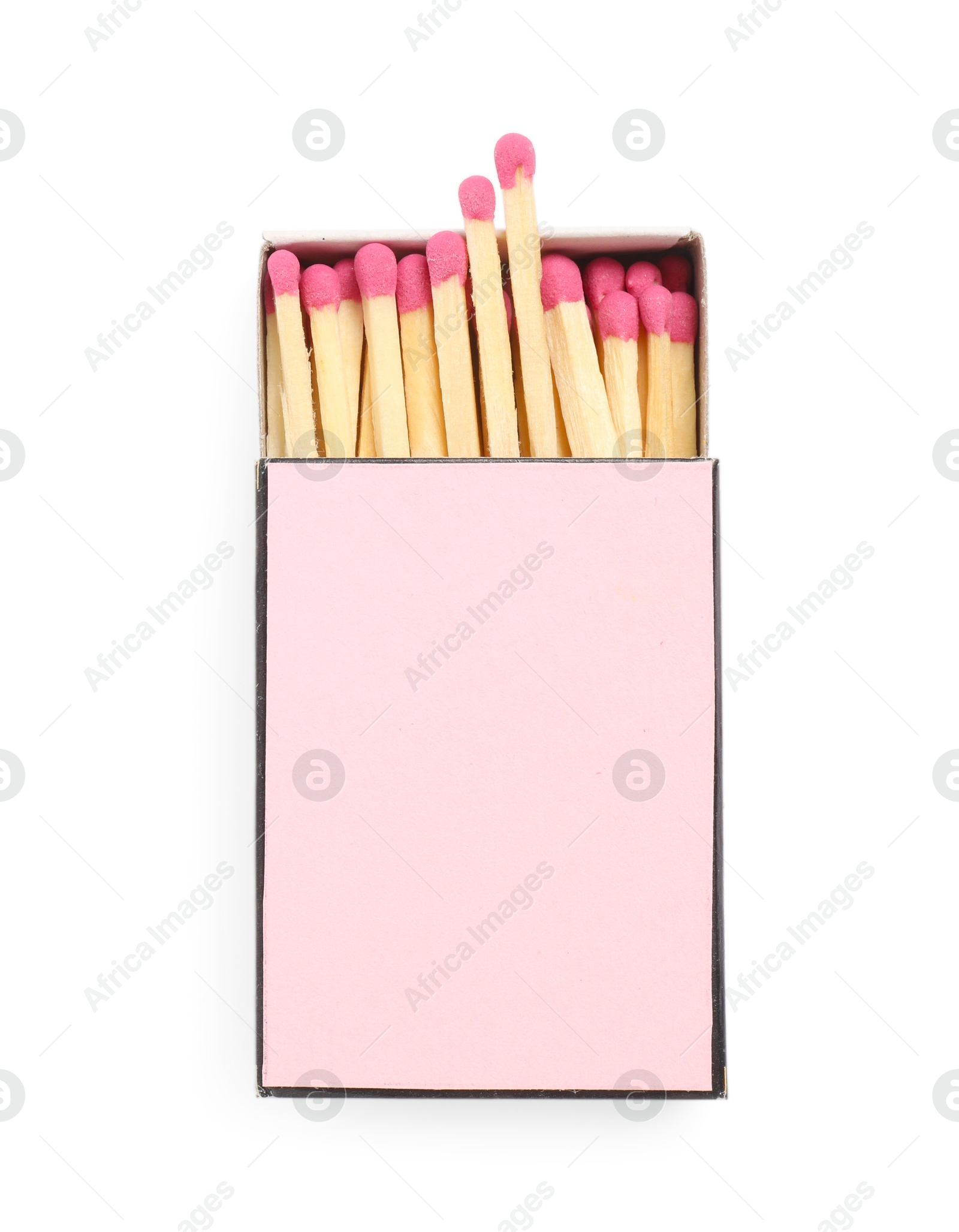 Matches in box isolated on white, top view. Mockup for design Photo of Matches in box isolated on white, top view. Mockup for design
