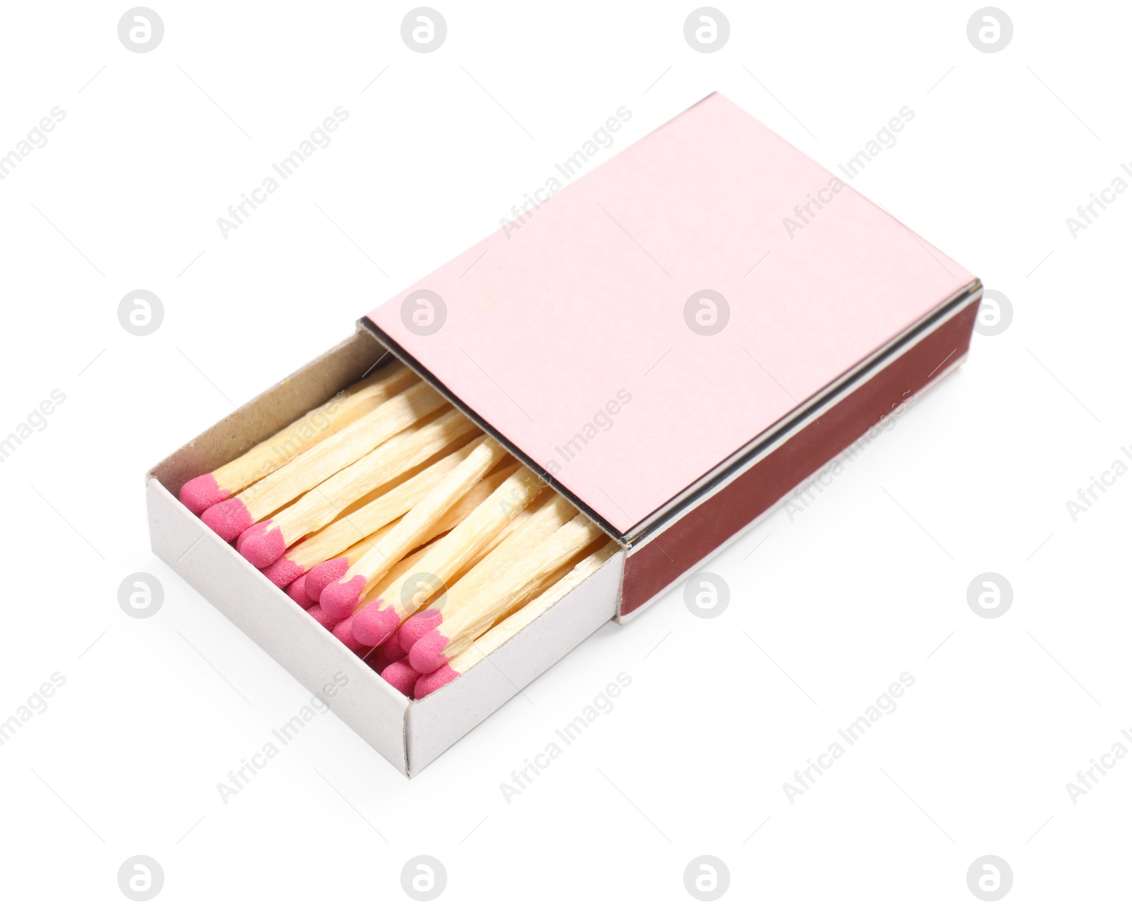 Matches in box isolated on white. Mockup for design Photo of Matches in box isolated on white. Mockup for design