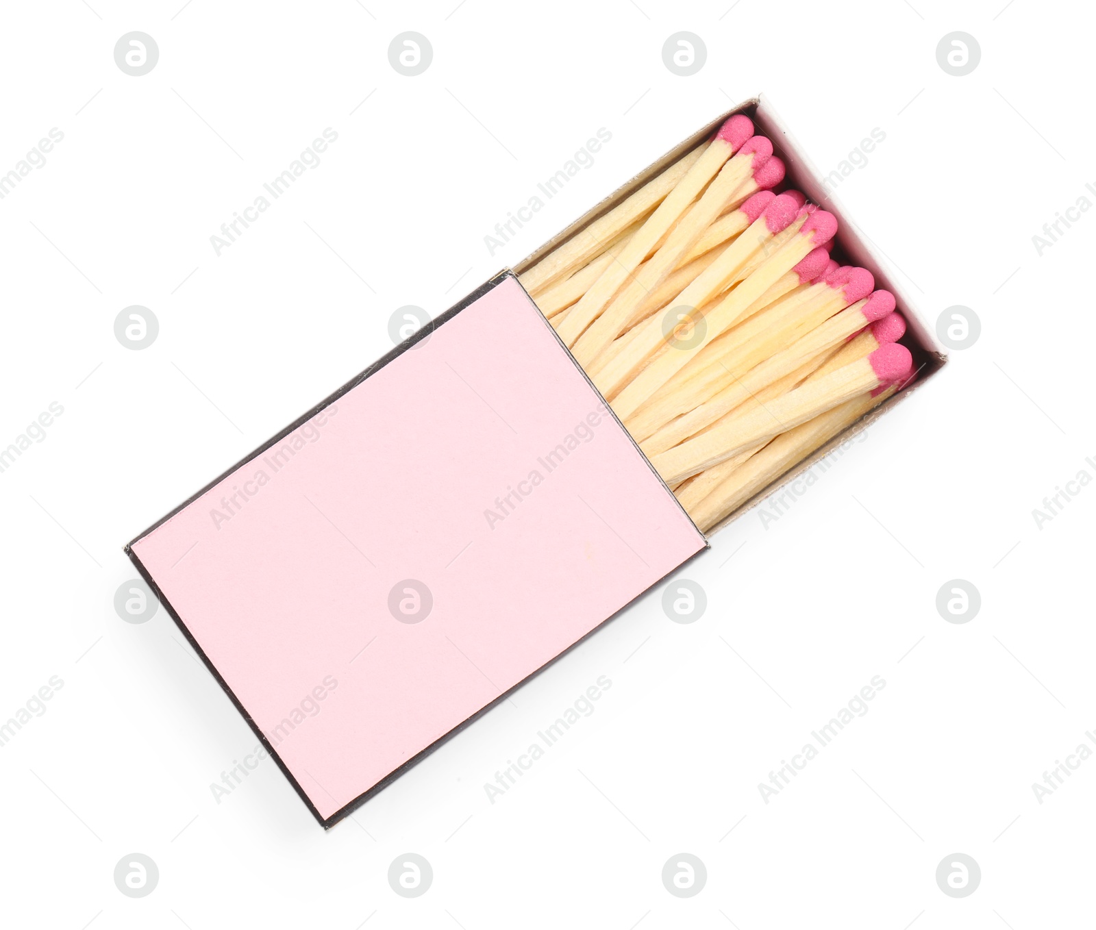 Matches in box isolated on white, top view. Mockup for design Photo of Matches in box isolated on white, top view. Mockup for design