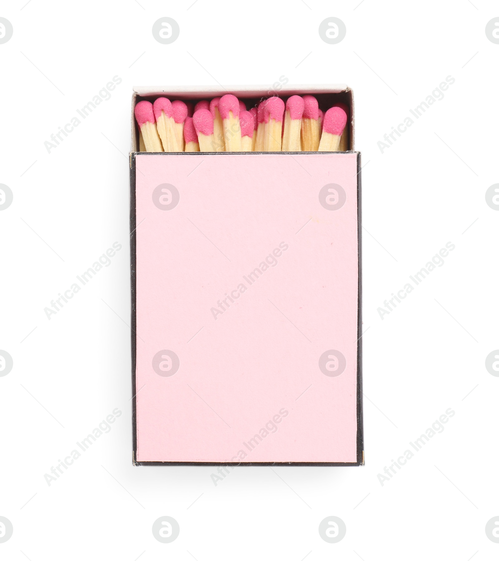 Matches in box isolated on white, top view. Mockup for design Photo of Matches in box isolated on white, top view. Mockup for design