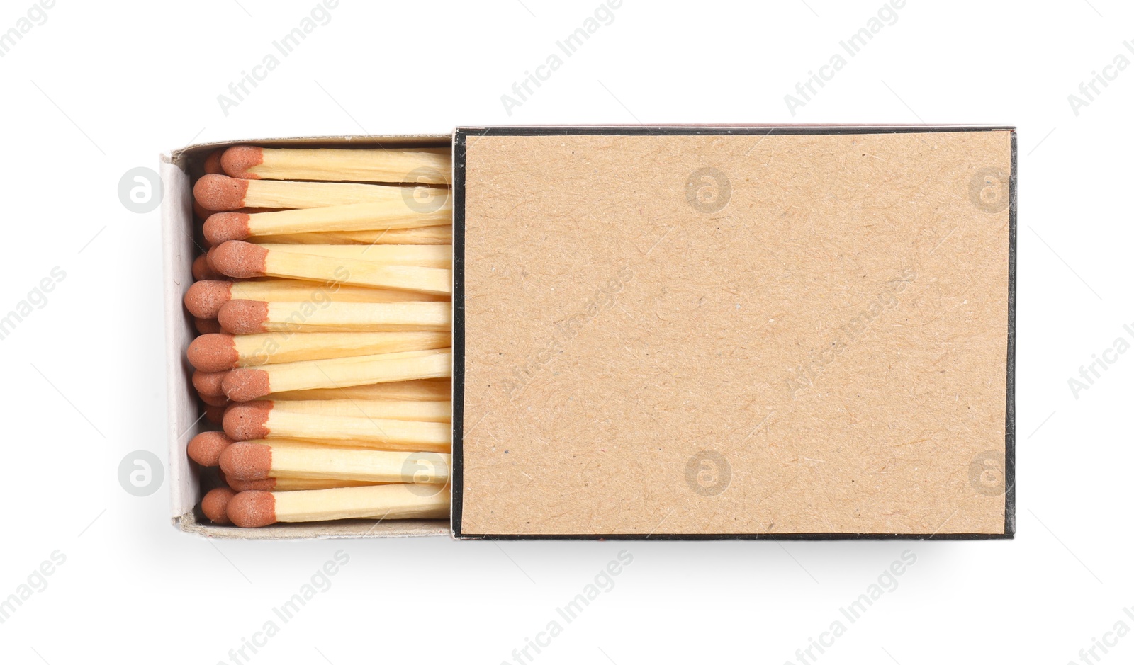 Matches in box isolated on white, top view. Mockup for design Photo of Matches in box isolated on white, top view. Mockup for design