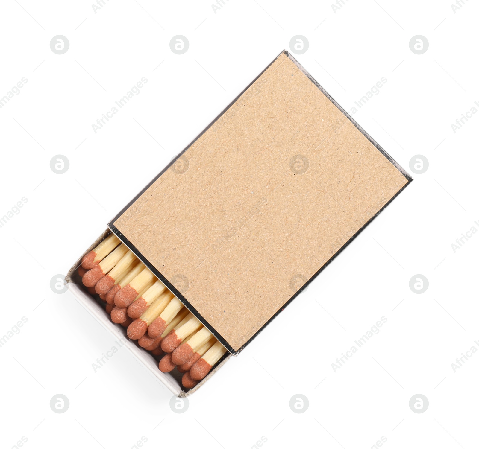 Matches in box isolated on white, top view. Mockup for design Photo of Matches in box isolated on white, top view. Mockup for design