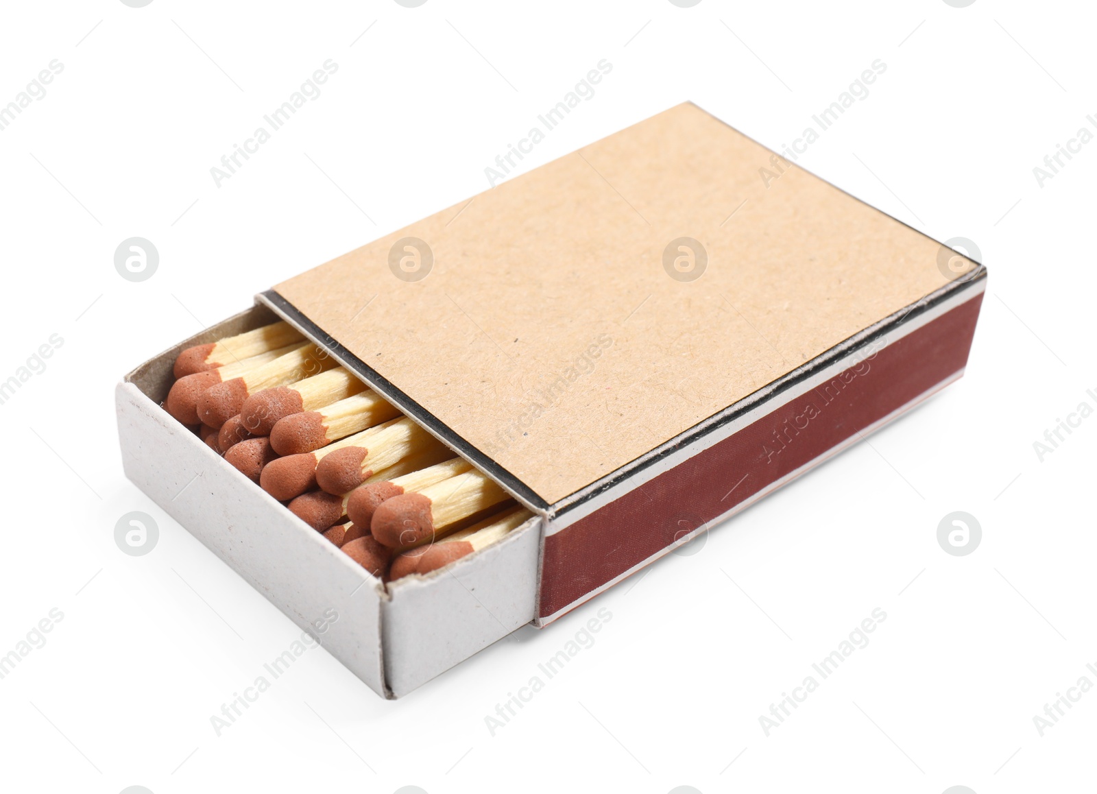 Matches in box isolated on white. Mockup for design Photo of Matches in box isolated on white. Mockup for design