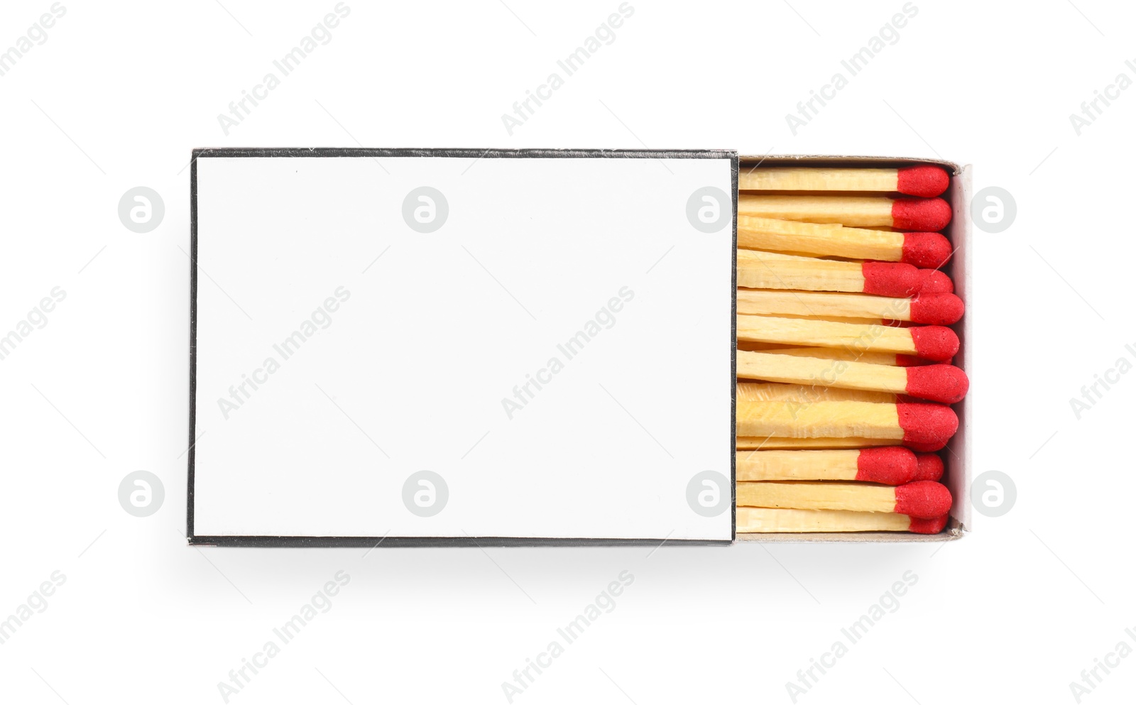 Matches in box isolated on white, top view. Mockup for design Photo of Matches in box isolated on white, top view. Mockup for design