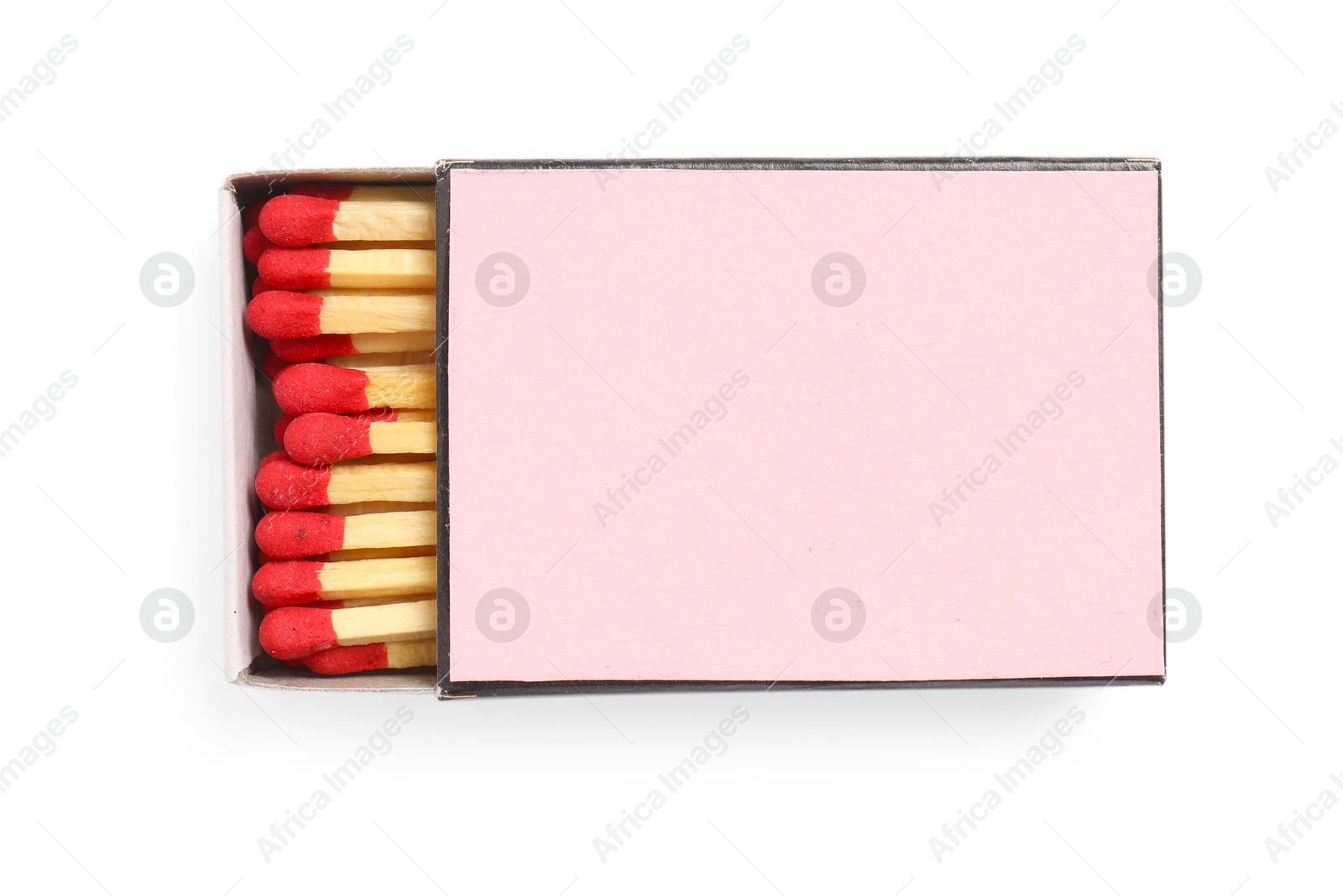 Matches in box isolated on white, top view. Mockup for design Photo of Matches in box isolated on white, top view. Mockup for design