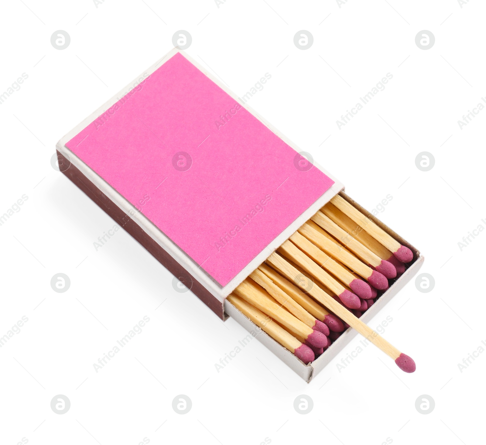Matches in box isolated on white, above view. Mockup for design Photo of Matches in box isolated on white, above view. Mockup for design