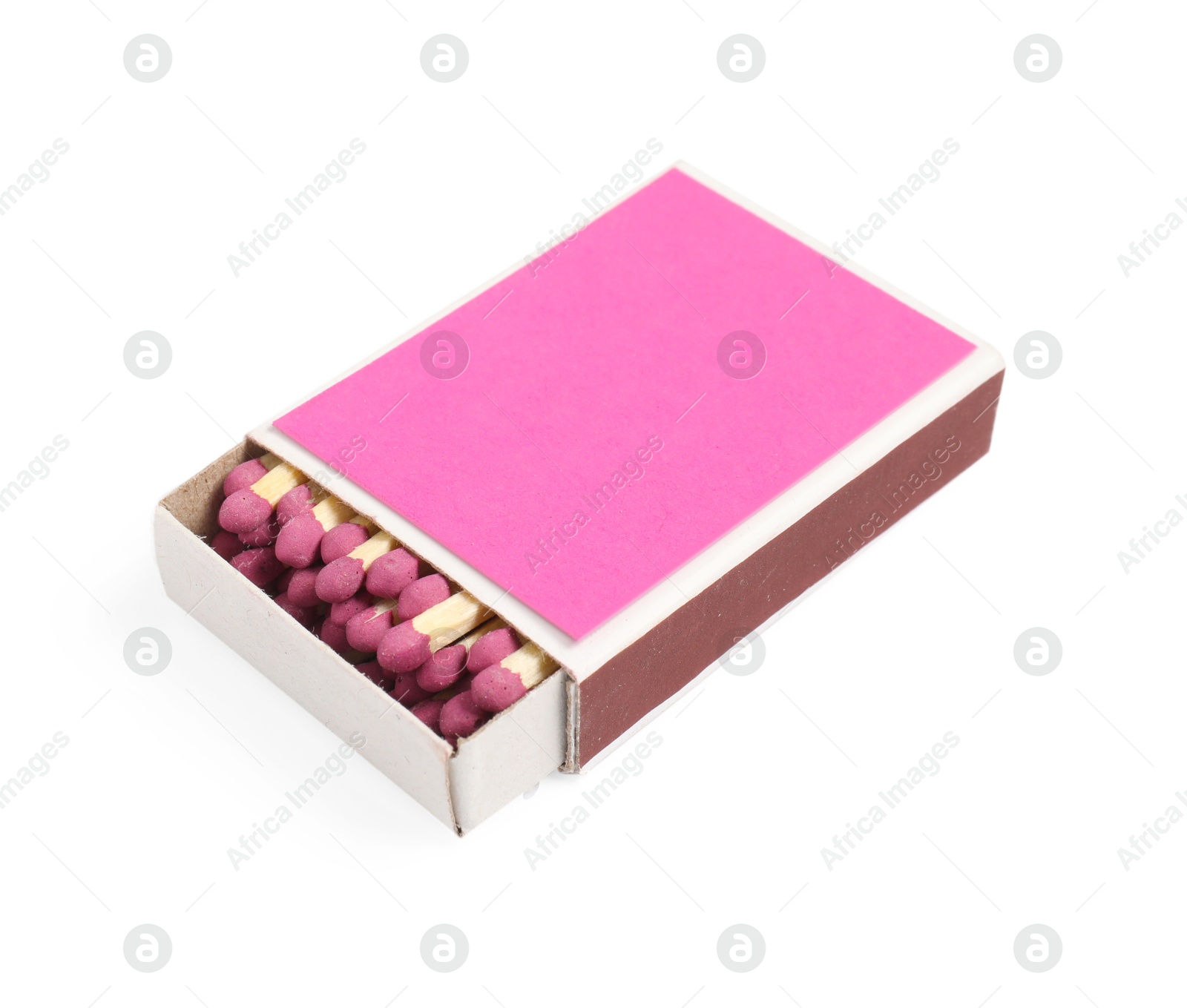 Matches in box isolated on white. Mockup for design Photo of Matches in box isolated on white. Mockup for design