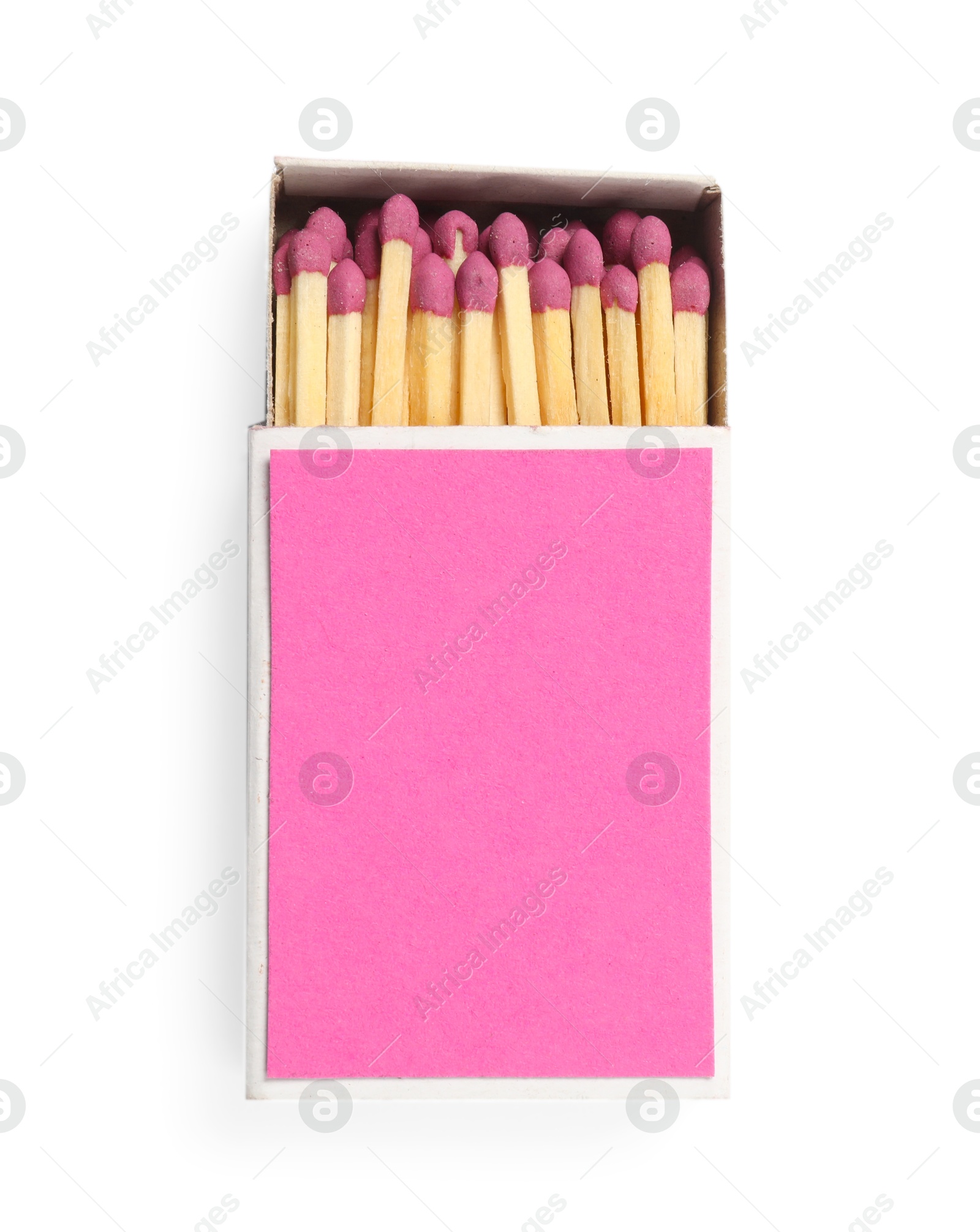Matches in box isolated on white, top view. Mockup for design Photo of Matches in box isolated on white, top view. Mockup for design