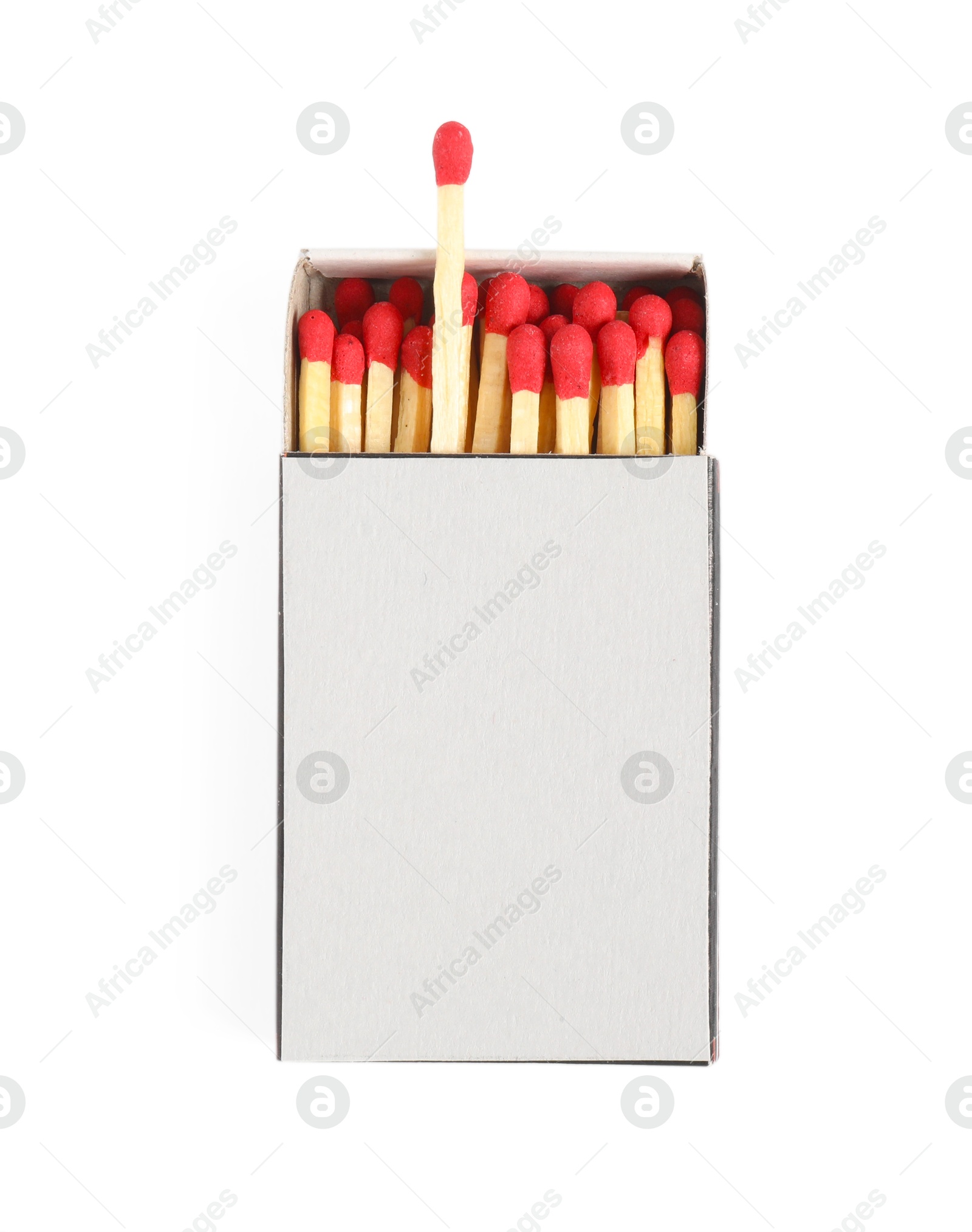 Matches in box isolated on white, top view. Mockup for design Photo of Matches in box isolated on white, top view. Mockup for design