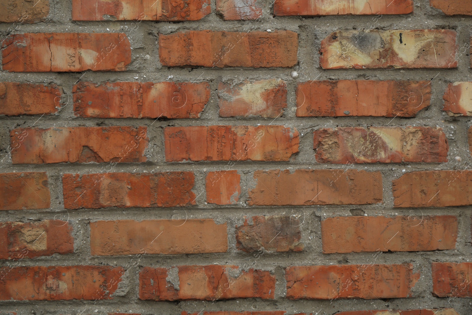 Color brick wall as background, closeup view Photo of Color brick wall as background, closeup view