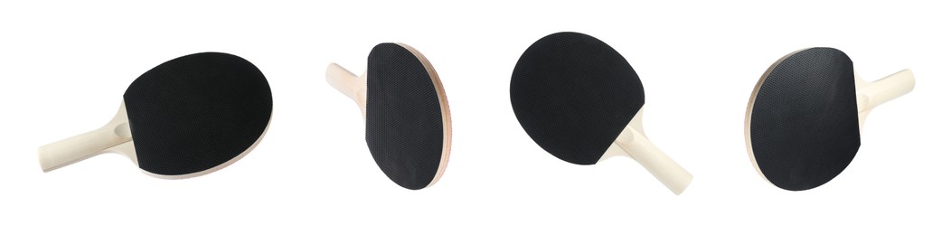 Image of Ping pong racket isolated on white, set